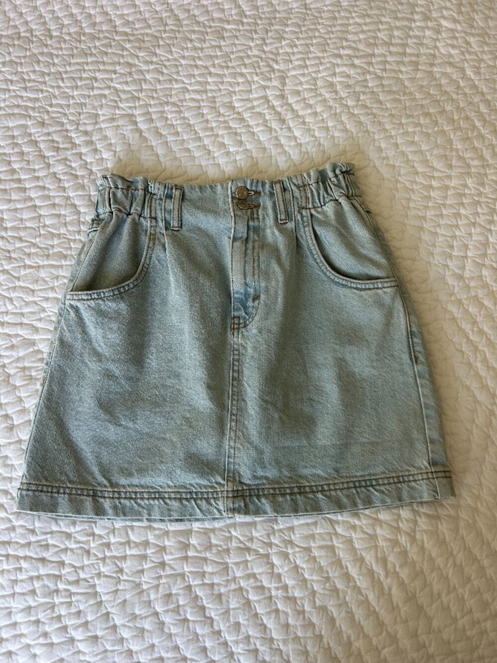 TOPSHOP blue denim mini skirt Size 6